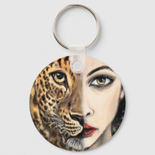 Porte-clés Porte - clé de l'Imaginaire du visage de la fille