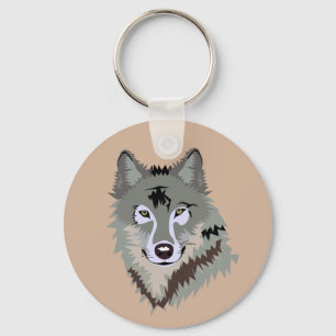 Porte-clés Porte - clé de loup animé réaliste