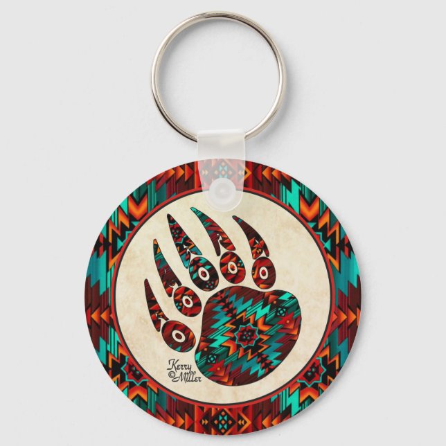 Porte-clés Porte - clé de l'ours tribal (Recto)