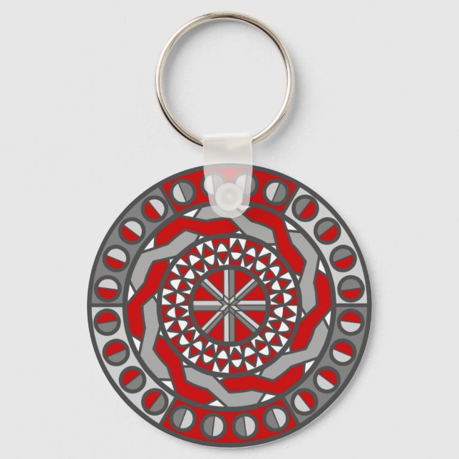 Porte-clés Porte - clé de machines rouges (Recto)