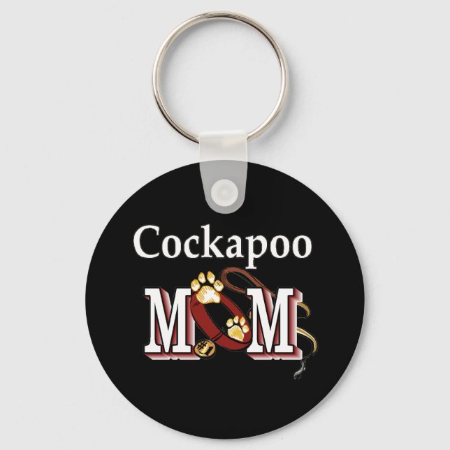 Porte-clés porte - clé de maman de cockapoo (Recto)