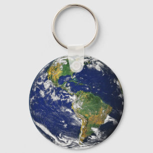 Porte-clés Porte - clé de marbre bleu de la terre de la NASA