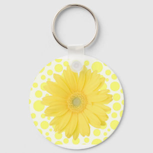Porte-clés Porte - clé de marguerite jaune