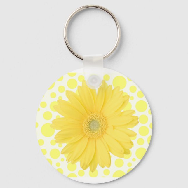 Porte-clés Porte - clé de marguerite jaune (Recto)