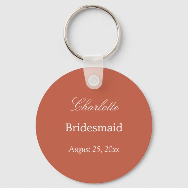 Porte-clés Porte - clé de Merci de Bridesmaid Terracotta (Recto)