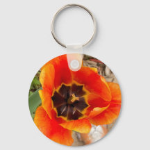Porte - clé de métal floral