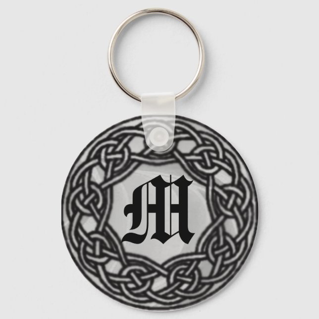 Porte-clés Porte - clé de monogramme de noeud celtique (Recto)
