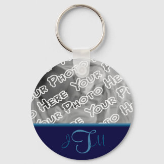 Porte-clés Porte - clé de monogramme élégant de la Marine