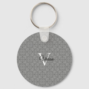 Porte-clés Porte - clé de monogramme gris ultime