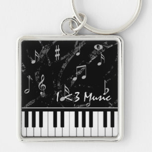 Porte-clés Porte - clé de musique Piano Noir et Blanc