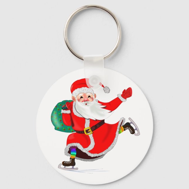 Porte-clés Porte - clé de Noël père Noël (Recto)