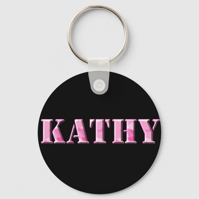 Porte-clés Porte - clé de nom de Camo rose KRW - Kathy (Recto)
