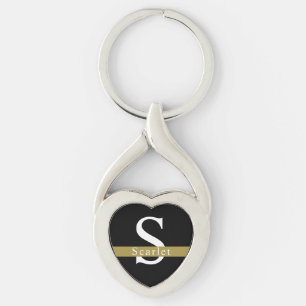 Porte-clés Porte - clé de nom de monogramme personnalisable