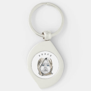 Porte-clés Porte - clé de paix avec Little Girl Hope