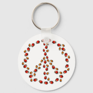 Porte-clés Porte - clé de paix de coccinelle