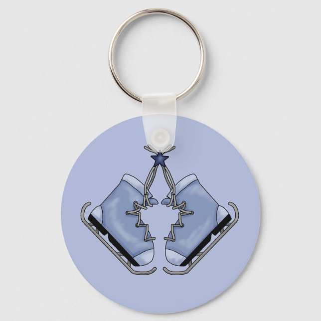 Porte-clés Porte - clé de patinage sur glace bleu mou (Recto)