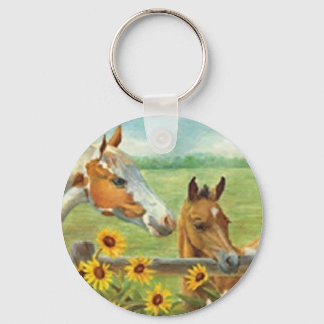 Porte-clés Porte - clé de peinture de cheval (Recto)
