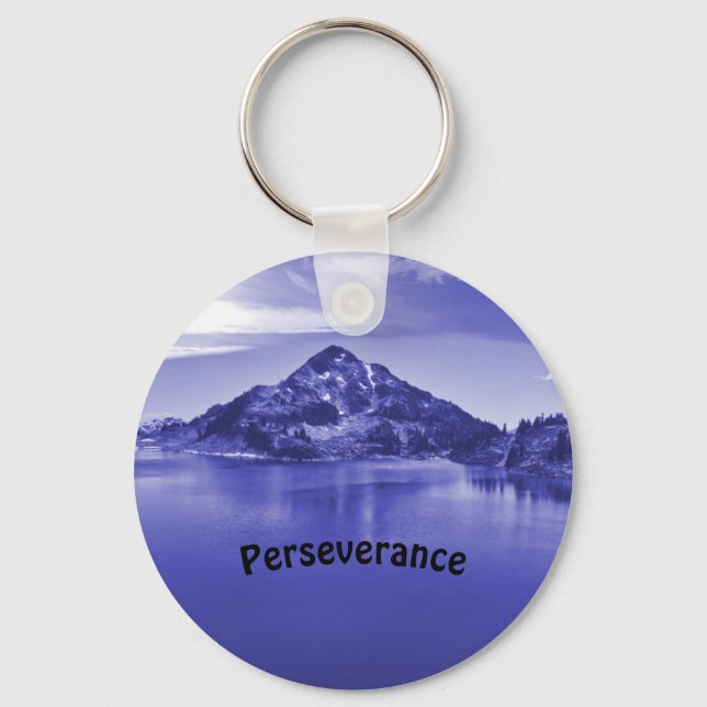 Porte-clés Porte - clé de persévérance vue montagne aérienne (Recto)