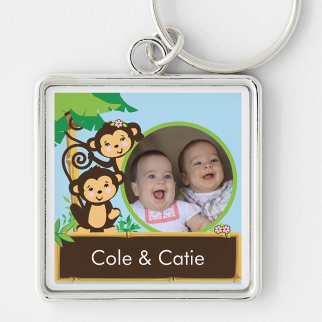Porte-clés Porte - clé de photo de singe (Devant)