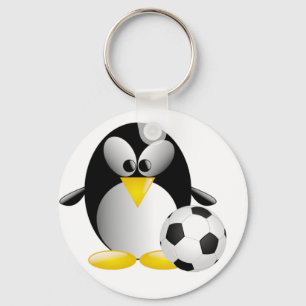 Porte-clés Porte - clé de pingouin du football