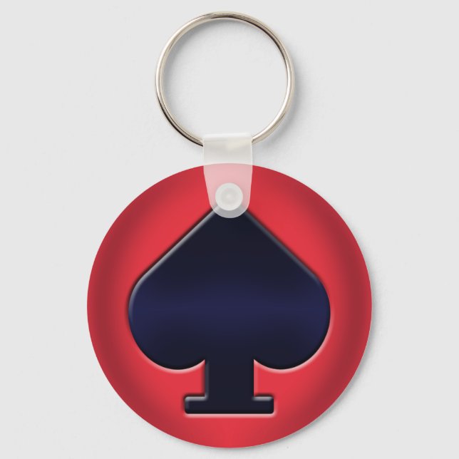 Porte-clés Porte - clé de pique de poker (Recto)