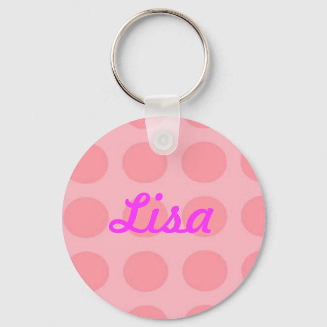 Porte-clés Porte - clé de point rose personnalisé (Recto)