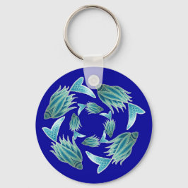 Porte-clés Porte - clé de poisson bleu