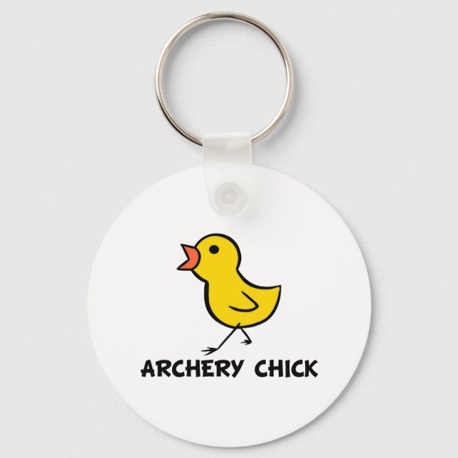 Porte-clés Porte - clé de poussins au tir à l'arc (Recto)