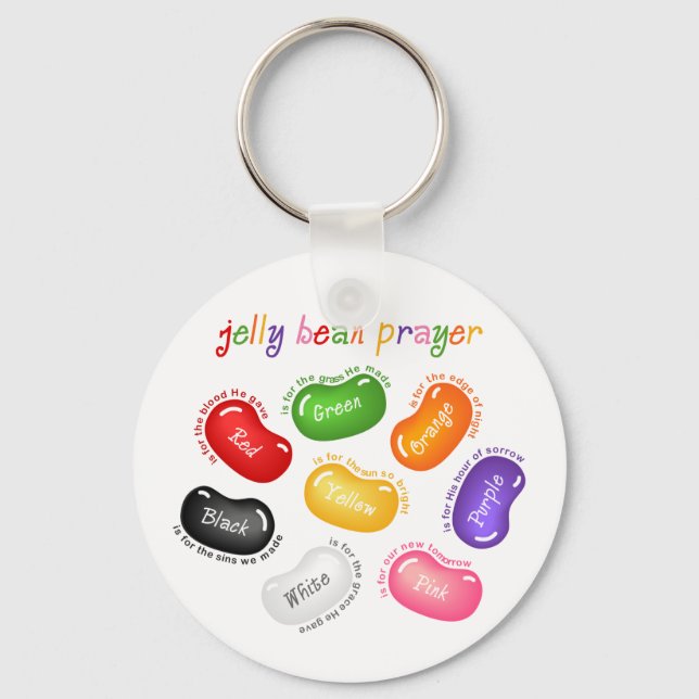 Porte-clés Porte - clé de prière Jelly Bean (Recto)