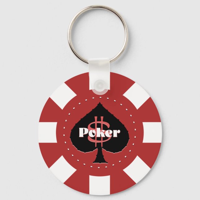 Porte-clés Porte - clé de puces Red Poker (Recto)
