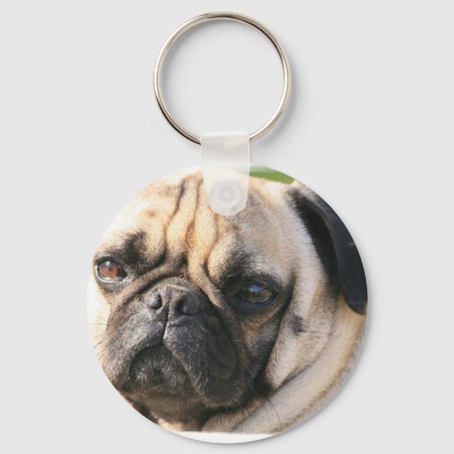 Porte-clés Porte - clé de race de chien carlin (Recto)