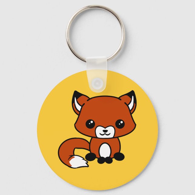 Porte-clés Porte - clé de renard mignon (Recto)