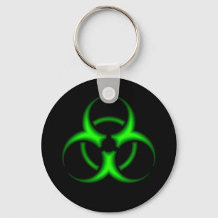 Porte-clés Porte - clé de risque biologique néon vert