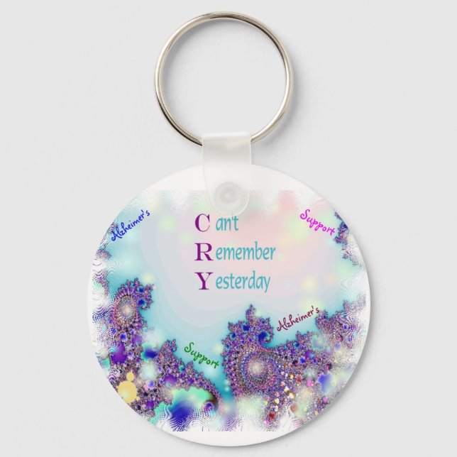 Porte-clés Porte - clé de soutien d'Alzheimer (Recto)
