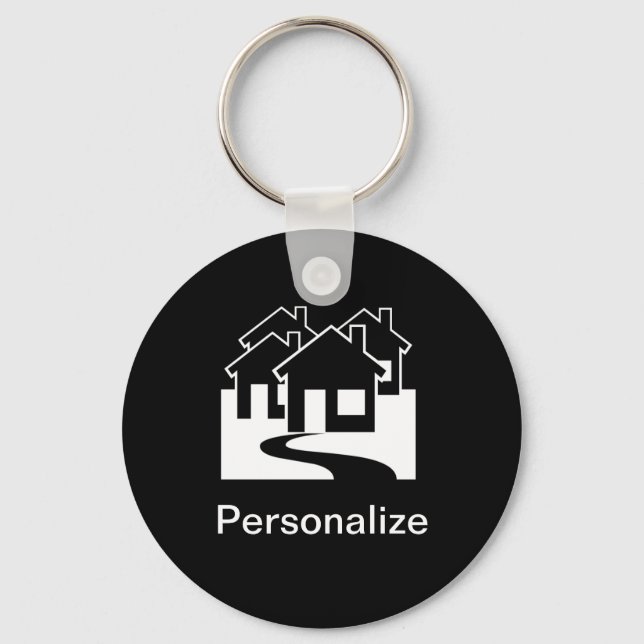 Porte-clés Porte - clé de symbole de maisons immobilières per (Recto)