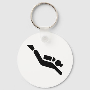 Porte-clés Porte - clé de symbole de plongée à l'air