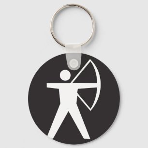 Porte-clés Porte - clé de symbole de tir à l'arc