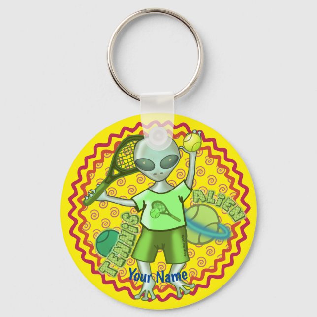 Porte-clés porte - clé de tennis Alien (Recto)