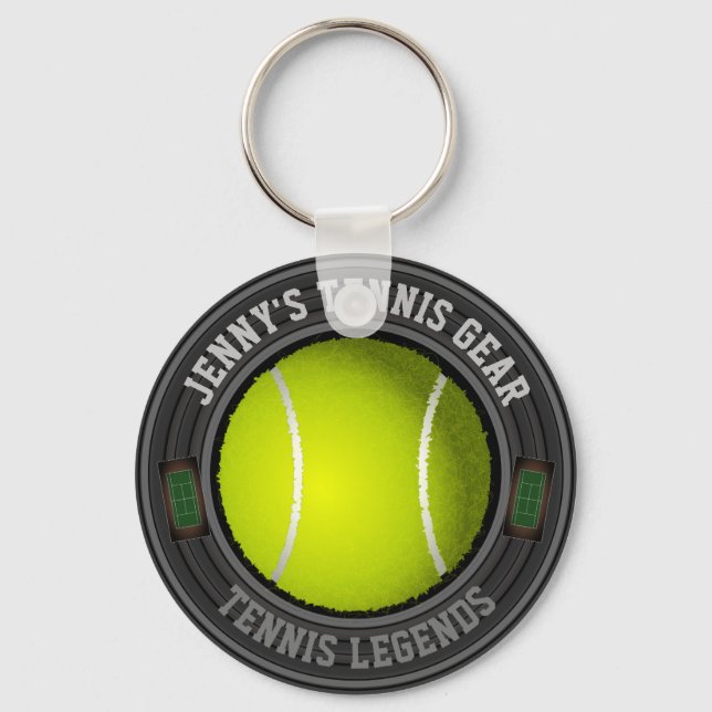 Porte-clés Porte - clé de tennis personnalisé (Recto)