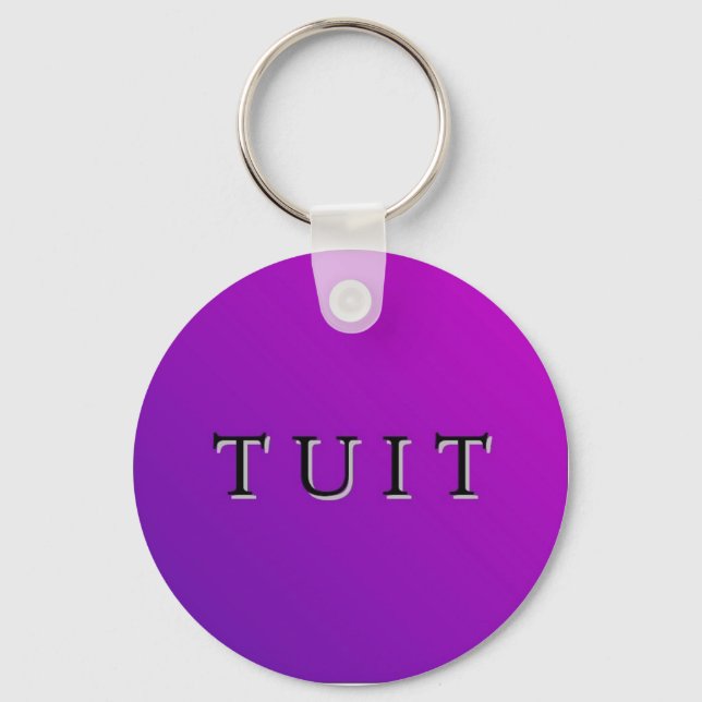 Porte-clés Porte - clé de tete ronde violet (Recto)