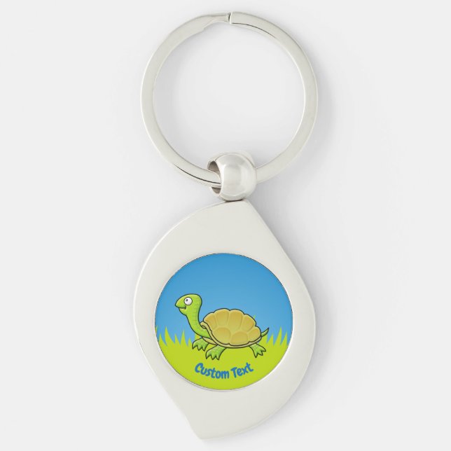 Porte-clés Porte - clé de tortue caricaturale (Devant)