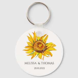 Porte-clés Porte - clé de tournesol personnalisé