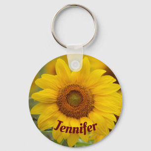 Porte-clés Porte - clé de tournesol personnalisé