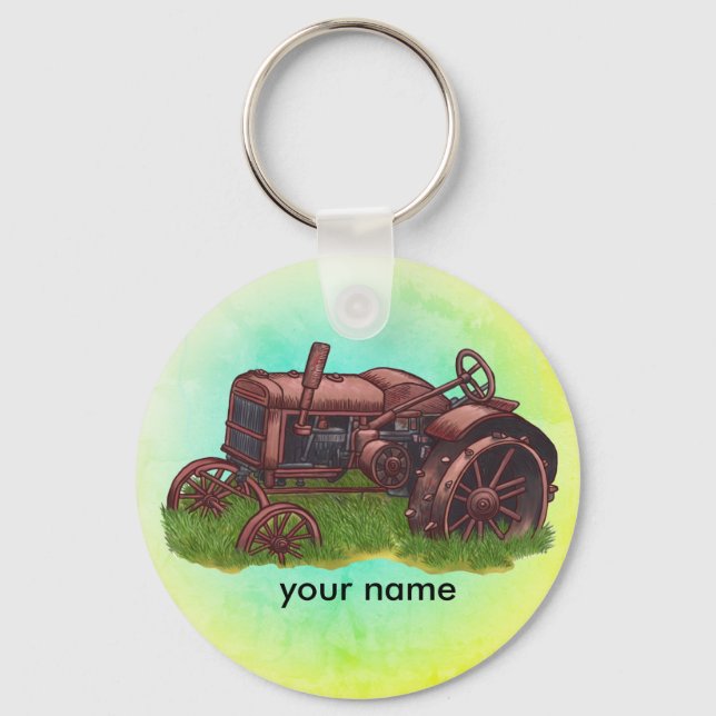 Porte-clés Porte - clé de tracteur fermier (Recto)