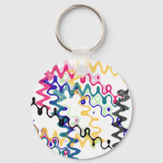 Porte-clés Porte - clé de vague de gribouillis