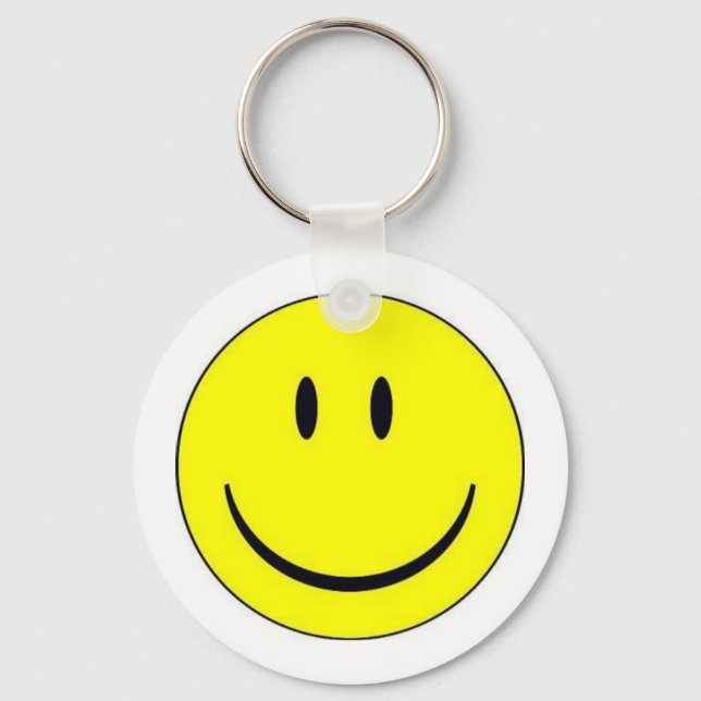 Porte-clés Porte - clé de visage heureux (Recto)