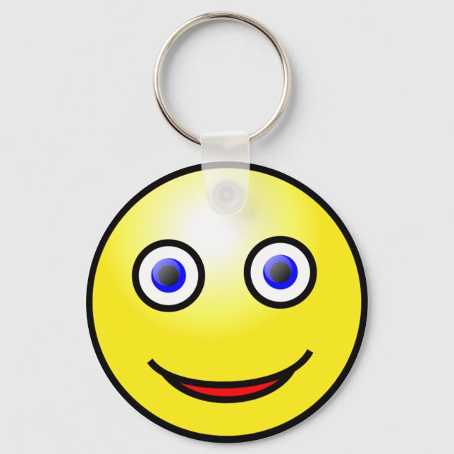 Porte-clés Porte - clé de visage heureux (Recto)