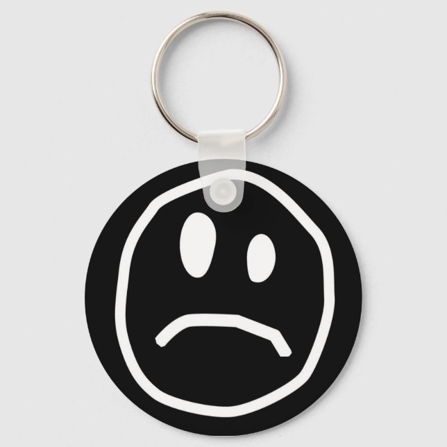 Porte-clés Porte - clé de visage malheureux (Recto)