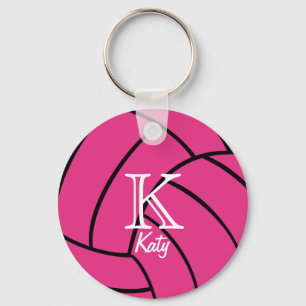 Porte-clés Porte - clé de volley-ball rose
