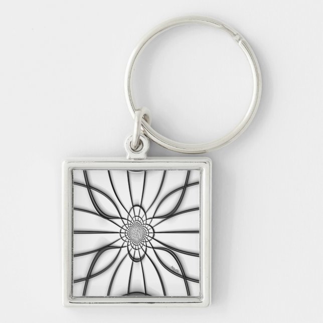 Porte-clés Porte - clé d'élégance en verre embouti (Devant)